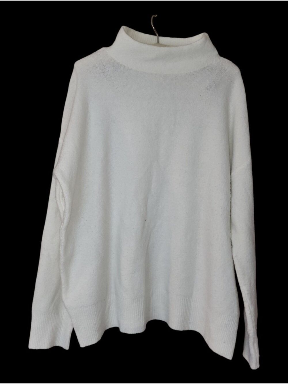Joie Mock Neck Fuzzy Sweater Pullover M Cozy Wool Blend Oversized